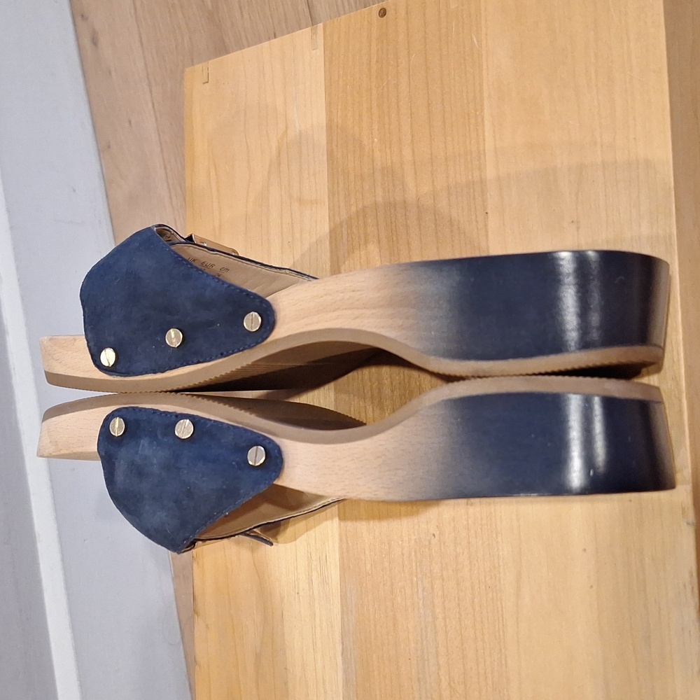 Nearly New Dr Scholl's Wood Original Ombre Gradient Navy 7 - Picture 5 of 8